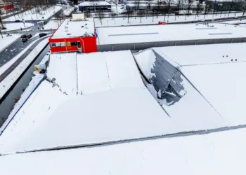 Snow is a problem on flat roofs, causing collapses and closures