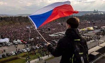 Grote demonstratie in Praag tegen Tsjechische regering