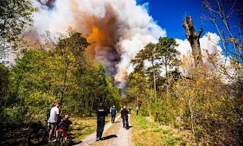 Natuurbrand op militair oefenterrein ’t Harde