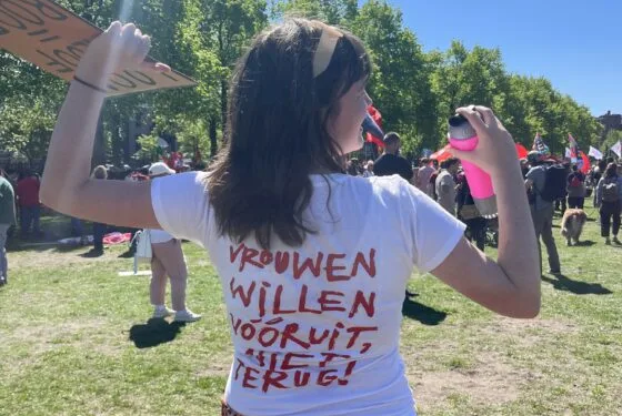 Protestors demand equal-pay law at Labour Day march in Amsterdam
