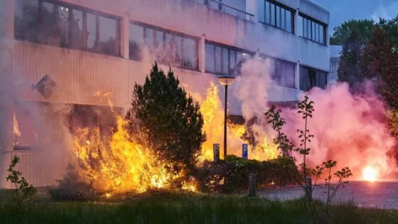 Arson and arrests as anti-asylum protests escalate